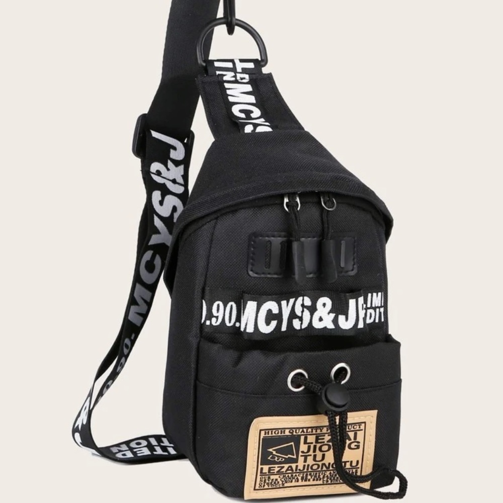 Drawstring decor sling bag! - Picture 2 of 4